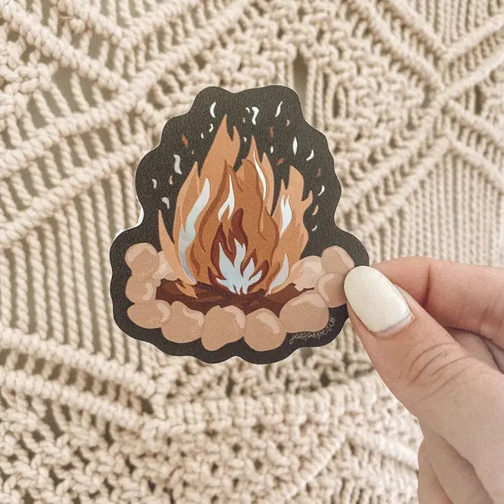 Holographic Campfire Sticker