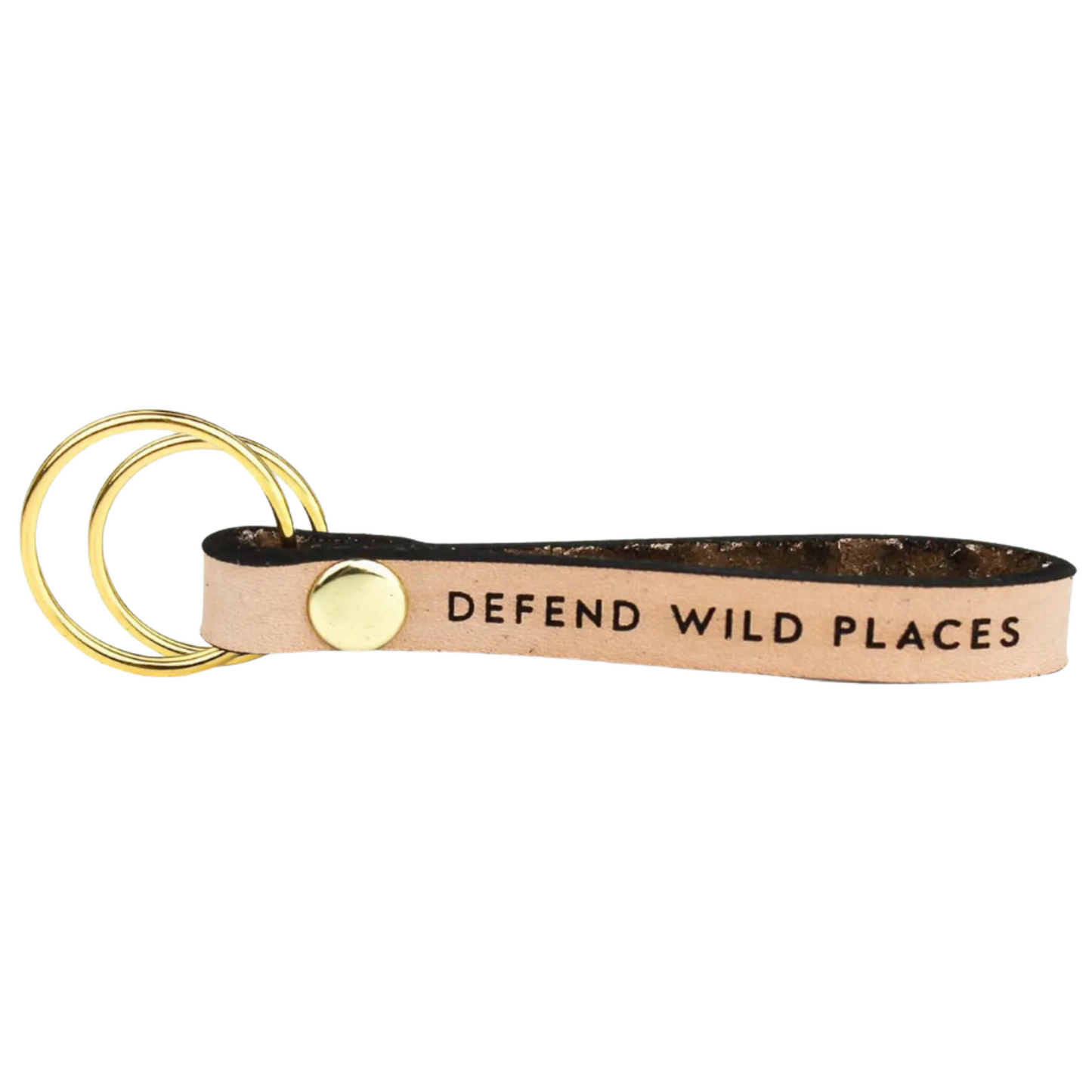 Defend Wild Places Leather Keychain